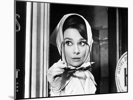 Charade, Audrey Hepburn, Directed by Stanley Donen, 1963-null-Mounted Photographic Print