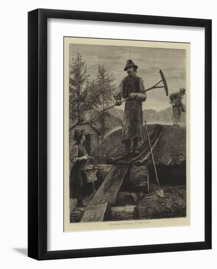 Charcoal Burners in the Alps-Hubert von Herkomer-Framed Giclee Print