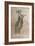 Charcoal drawing of a female figure, c1472-c1519 (1883)-Leonardo Da Vinci-Framed Giclee Print