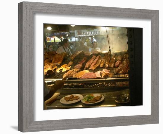 Charcoal Grill in Restaurant El Palenque, Mercado Del Puerto, Montevideo, Uruguay-Per Karlsson-Framed Photographic Print