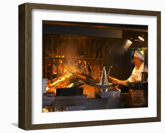 Charcoal Grill in Restaurant El Palenque, Mercado Del Puerto, Montevideo, Uruguay-Per Karlsson-Framed Photographic Print