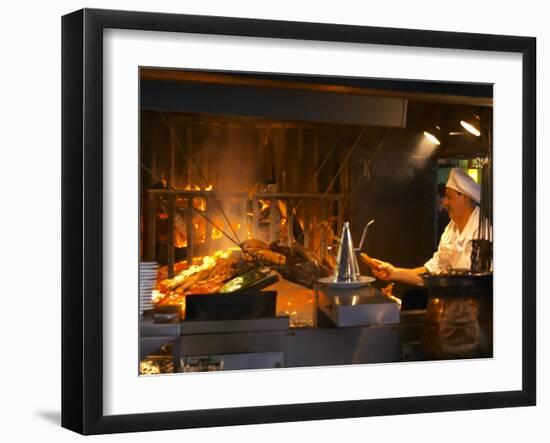 Charcoal Grill in Restaurant El Palenque, Mercado Del Puerto, Montevideo, Uruguay-Per Karlsson-Framed Photographic Print