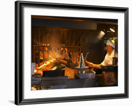 Charcoal Grill in Restaurant El Palenque, Mercado Del Puerto, Montevideo, Uruguay-Per Karlsson-Framed Photographic Print