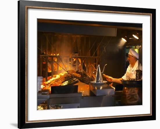 Charcoal Grill in Restaurant El Palenque, Mercado Del Puerto, Montevideo, Uruguay-Per Karlsson-Framed Photographic Print