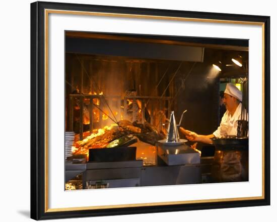 Charcoal Grill in Restaurant El Palenque, Mercado Del Puerto, Montevideo, Uruguay-Per Karlsson-Framed Photographic Print