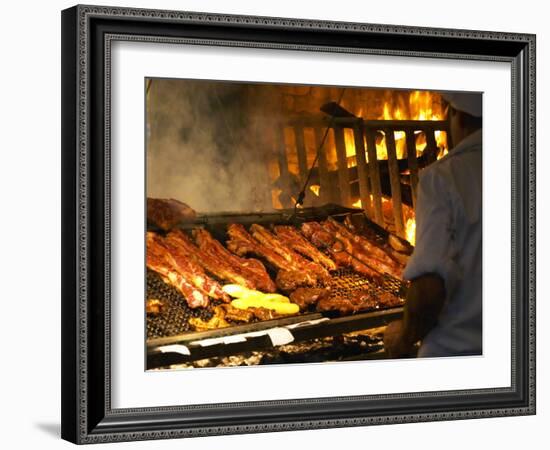 Charcoal Grill in Restaurant El Palenque, Mercado Del Puerto, Montevideo, Uruguay-Per Karlsson-Framed Photographic Print