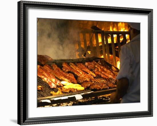 Charcoal Grill in Restaurant El Palenque, Mercado Del Puerto, Montevideo, Uruguay-Per Karlsson-Framed Photographic Print