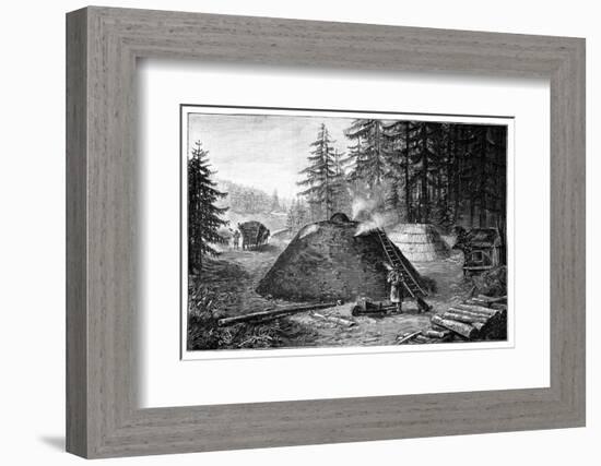 Charcoal Production, 19th Century-Science Photo Library-Framed Photographic Print