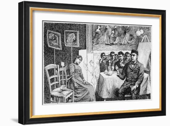 Charcot Gives a Demonstration at La Salpetriere, Paris-null-Framed Art Print