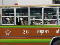 Close-Up of the Side of a Local Bus in Ayutthaya, Thailand, Southeast Asia-Charcrit Boonsom-Photographic Print