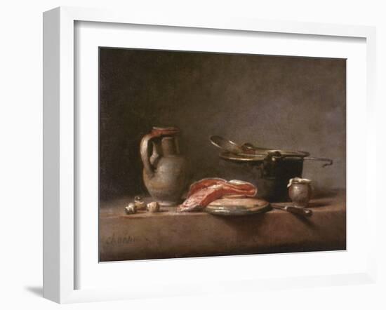 Chardin: Copper Pot-Jean-Baptiste Simeon Chardin-Framed Giclee Print