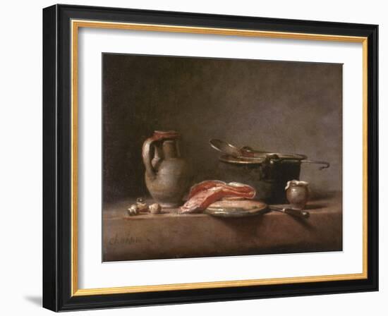 Chardin: Copper Pot-Jean-Baptiste Simeon Chardin-Framed Giclee Print