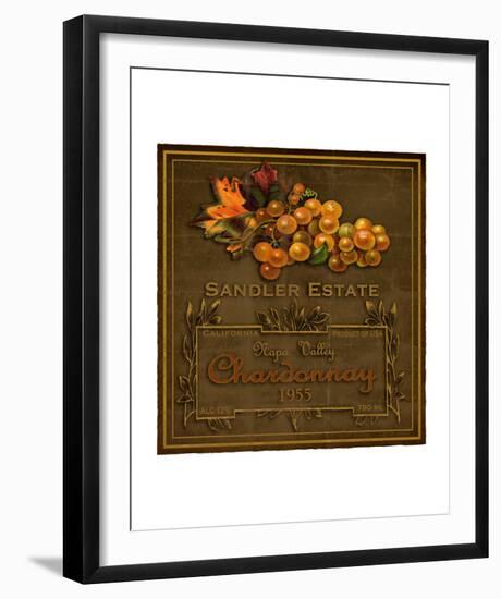 Chardonnay Wine Label-null-Framed Giclee Print