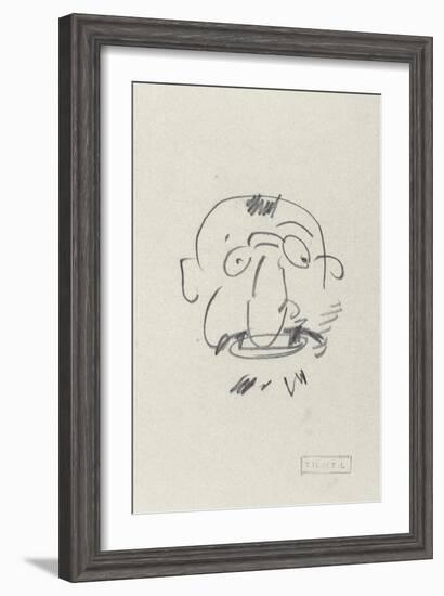 Charge de Lautrec par Lui-Meme-Henri de Toulouse-Lautrec-Framed Giclee Print