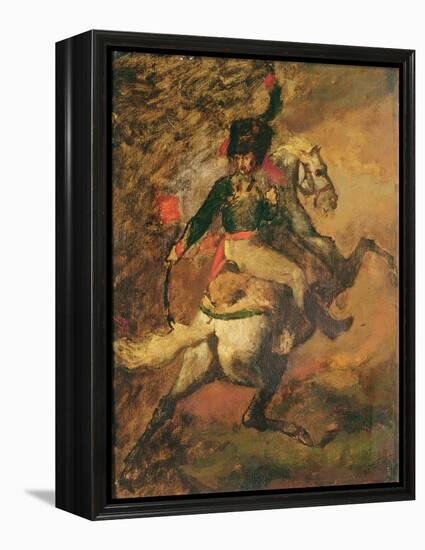 Charge Hunter Officer, 19Th Century (Oil on Canvas)-Theodore Gericault-Framed Premier Image Canvas