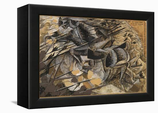 Charge Lancers - Cavalry Charge (Carica Di Lancieri - Carica Di Cavalleria)-Umberto Boccioni-Framed Premier Image Canvas