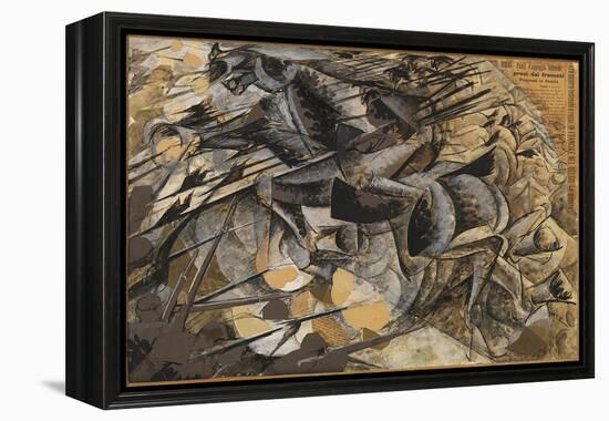 Charge Lancers - Cavalry Charge (Carica Di Lancieri - Carica Di Cavalleria)-Umberto Boccioni-Framed Premier Image Canvas