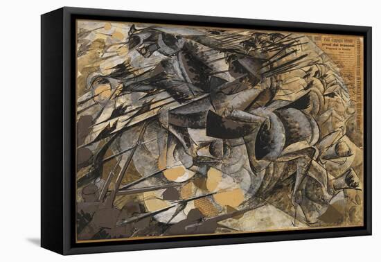 Charge Lancers - Cavalry Charge (Carica Di Lancieri - Carica Di Cavalleria)-Umberto Boccioni-Framed Premier Image Canvas