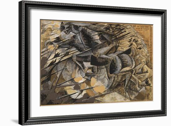 Charge Lancers - Cavalry Charge (Carica Di Lancieri - Carica Di Cavalleria)-Umberto Boccioni-Framed Giclee Print