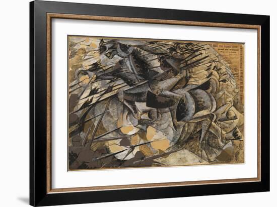 Charge Lancers - Cavalry Charge (Carica Di Lancieri - Carica Di Cavalleria)-Umberto Boccioni-Framed Giclee Print