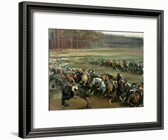 Charge of Flowerdew's Squadron, c.1918-Sir Alfred Munnings-Framed Giclee Print