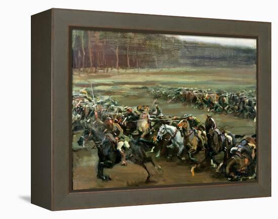 Charge of Flowerdew's Squadron, c.1918-Sir Alfred Munnings-Framed Premier Image Canvas