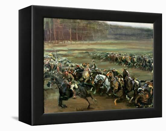 Charge of Flowerdew's Squadron, c.1918-Sir Alfred Munnings-Framed Premier Image Canvas