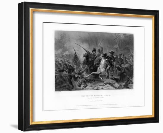 Charge of General Grant, Battle of Shiloh, Tennessee, April 1862, (1862-186)-W Ridgway-Framed Giclee Print