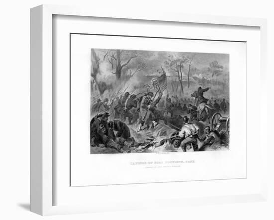 Charge of General Smith's Division, Capture of Fort Donelson, Tennessee, 1862-1867-Felix Octavius Carr Darley-Framed Giclee Print