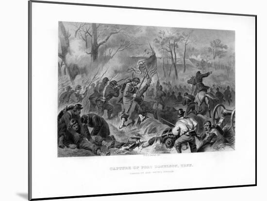 Charge of General Smith's Division, Capture of Fort Donelson, Tennessee, 1862-1867-Felix Octavius Carr Darley-Mounted Giclee Print