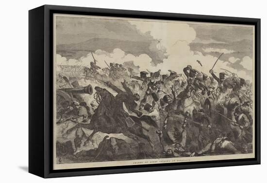 Charge of Light Cavalry, at Balaclava-Sir John Gilbert-Framed Premier Image Canvas