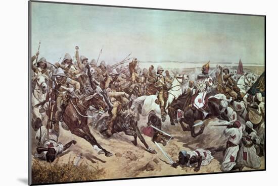 Charge of the 21st Lancers at Omdurman, 2nd September 1898-Richard Caton Woodville-Mounted Giclee Print