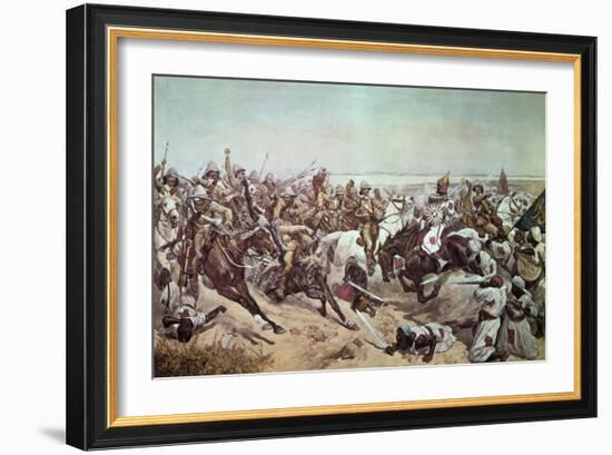 Charge of the 21st Lancers at Omdurman, 2nd September 1898-Richard Caton Woodville-Framed Giclee Print