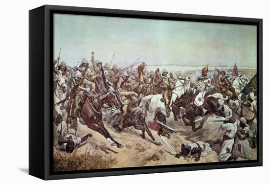 Charge of the 21st Lancers at Omdurman, 2nd September 1898-Richard Caton Woodville-Framed Premier Image Canvas