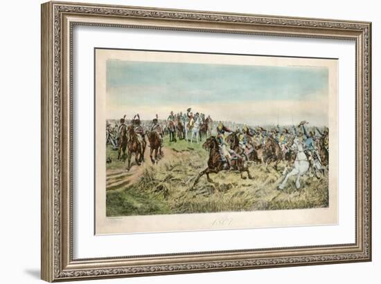 Charge of the French Cuirassiers at Friedland on 14 June 1807-Jean-Louis Ernest Meissonier-Framed Giclee Print