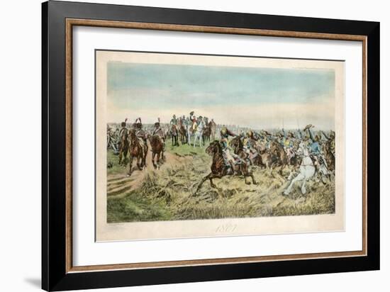 Charge of the French Cuirassiers at Friedland on 14 June 1807-Jean-Louis Ernest Meissonier-Framed Giclee Print