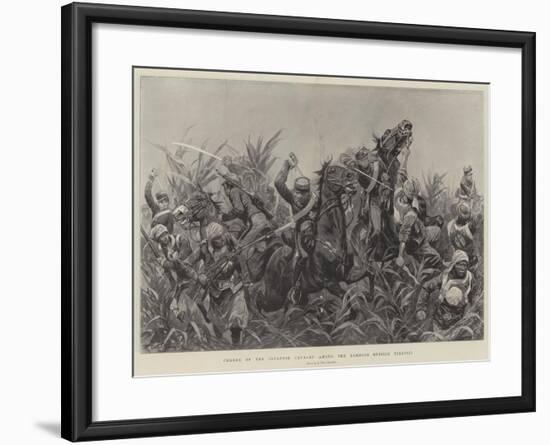 Charge of the Japanese Cavalry Among the Bamboos Outside Tientsin-Richard Caton Woodville II-Framed Giclee Print