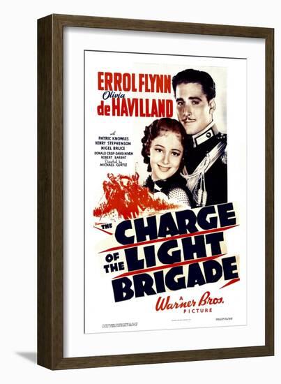 Charge of the Light Brigade, Olivia De Havilland, Errol Flynn, 1936-null-Framed Art Print