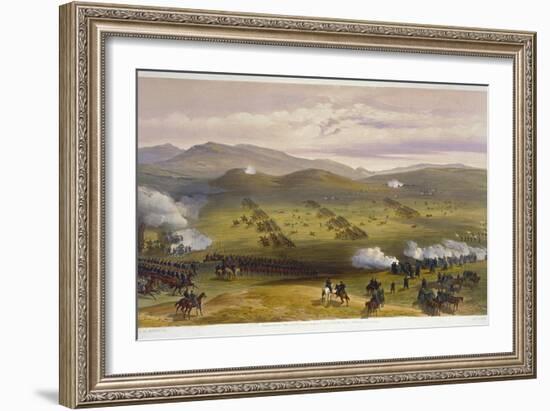 Charge of the Light Cavalry Brigade, October 25th 1854, Detail of Artillery, from 'The Seat of…-William 'Crimea' Simpson-Framed Giclee Print