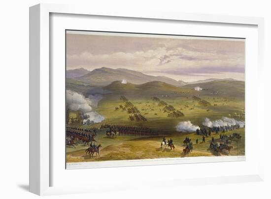 Charge of the Light Cavalry Brigade, October 25th 1854, Detail of Artillery, from 'The Seat of…-William 'Crimea' Simpson-Framed Giclee Print