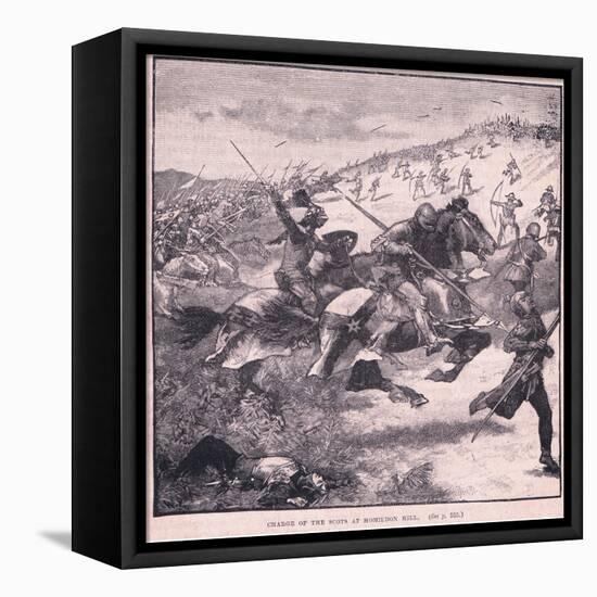 Charge of the Scots at Homildon Hill Ad 1402-Walter Paget-Framed Premier Image Canvas