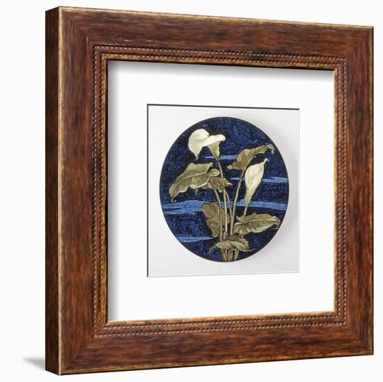 Charger - Calla Lily Pattern-Unknown 19th Century American Artisan-Framed Art Print