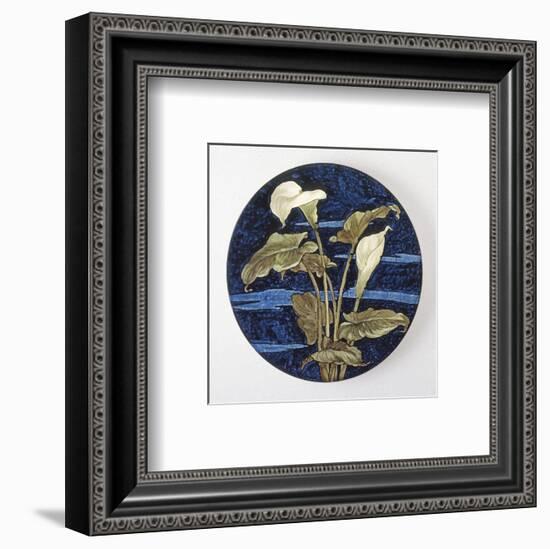 Charger - Calla Lily Pattern-Unknown 19th Century American Artisan-Framed Art Print