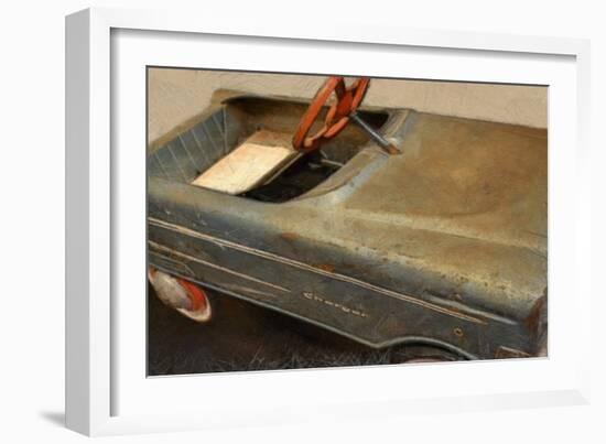 Charger Pedal Car-Michelle Calkins-Framed Art Print