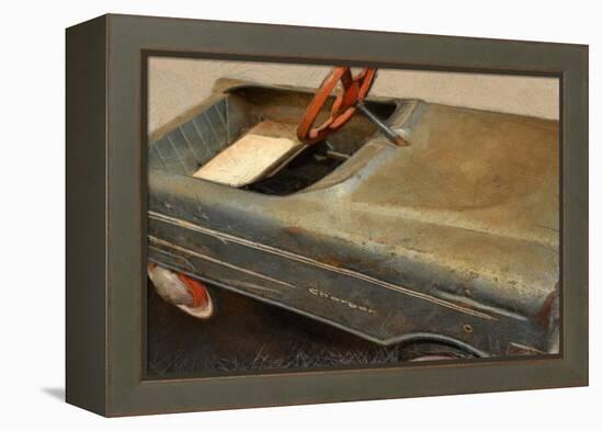 Charger Pedal Car-Michelle Calkins-Framed Stretched Canvas