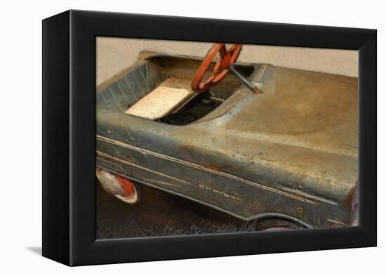 Charger Pedal Car-Michelle Calkins-Framed Stretched Canvas