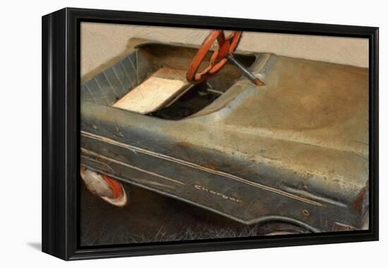 Charger Pedal Car-Michelle Calkins-Framed Stretched Canvas