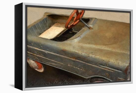 Charger Pedal Car-Michelle Calkins-Framed Stretched Canvas