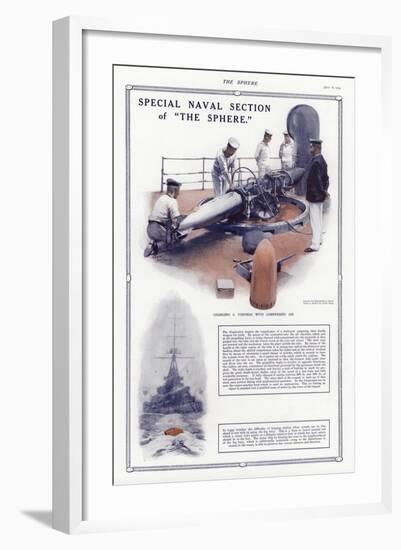 Charging a Torpedo with Compressed Air-Addison Thomas Millar-Framed Giclee Print