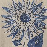 Indigo Sunflower-Chariklia Zarris-Art Print